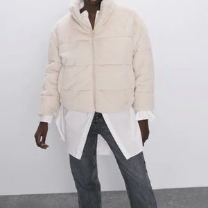 Zara Faux fur cropped jacket